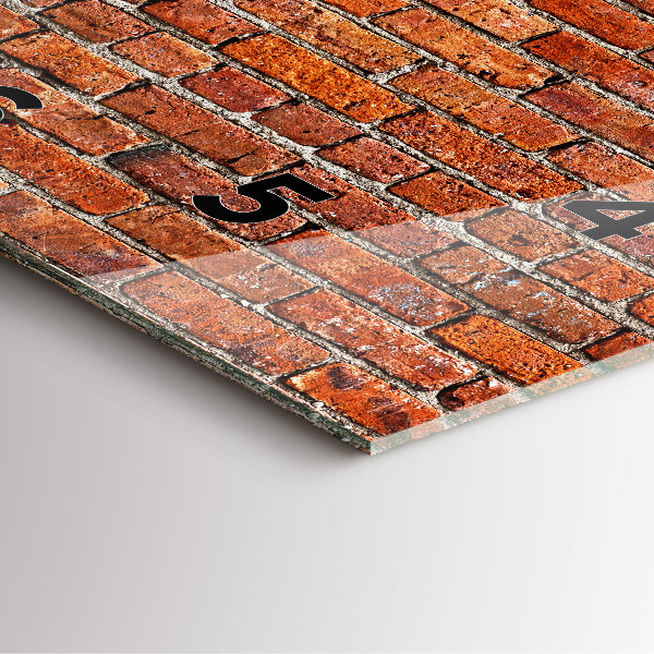 Štvorcové hodiny Stará tehlová stena