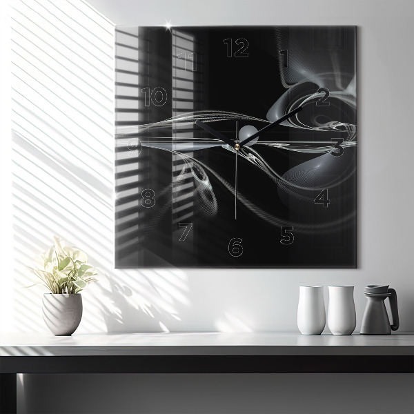 Štvorcové hodiny Abstraktný dym