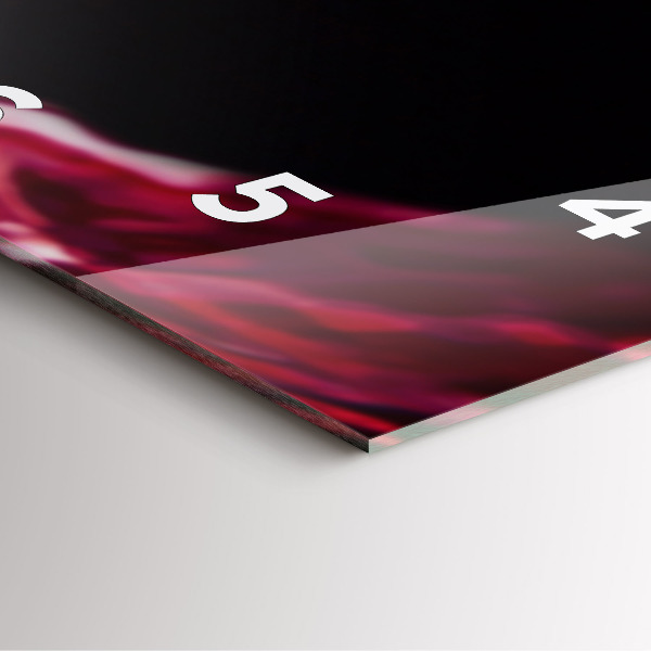 Štvorcové hodiny Červené víno