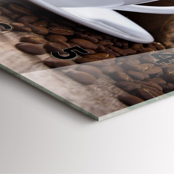 Štvorcové hodiny Šálka kávy