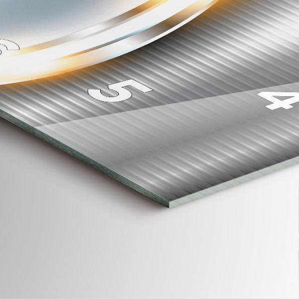 Štvorcové hodiny Kovová abstrakcia