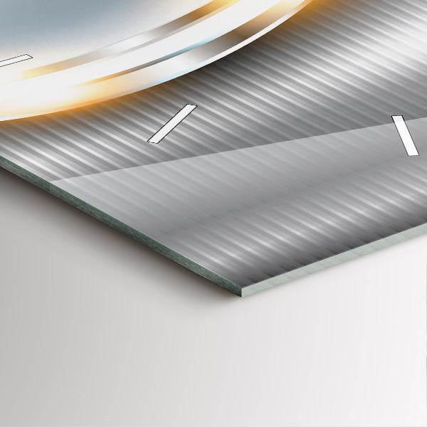 Štvorcové hodiny Kovová abstrakcia