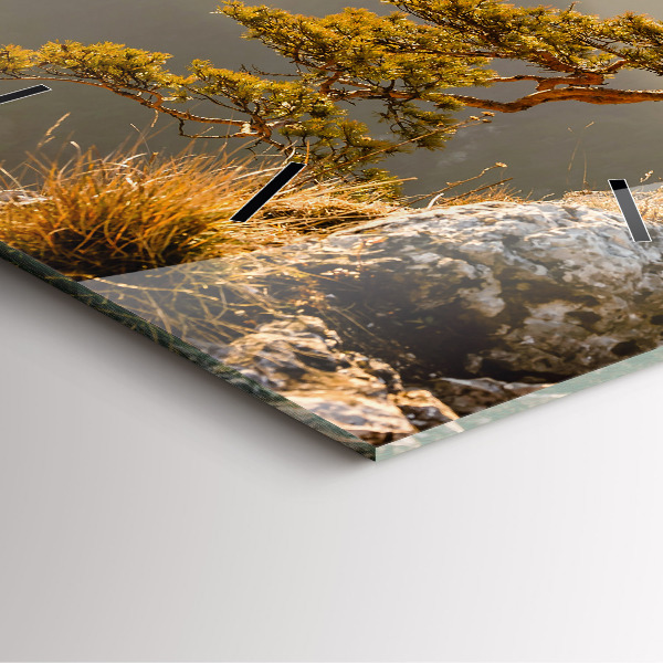 Štvorcové hodiny Strom v horách