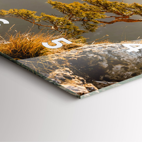 Štvorcové hodiny Strom v horách