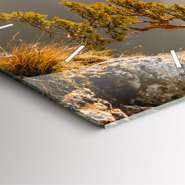 Štvorcové hodiny Strom v horách