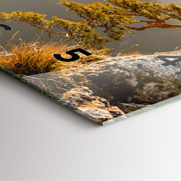 Štvorcové hodiny Strom v horách