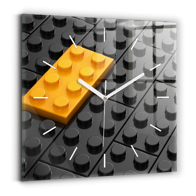 Štvorcové hodiny Hračkárske bloky