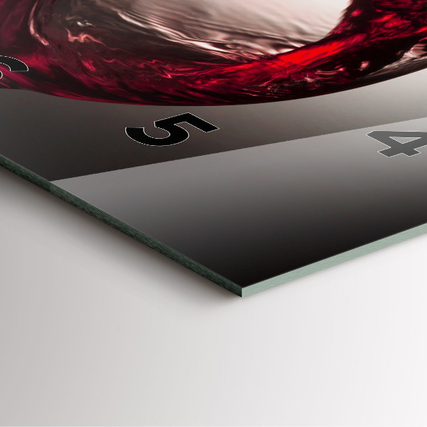 Štvorcové hodiny Pohár vína