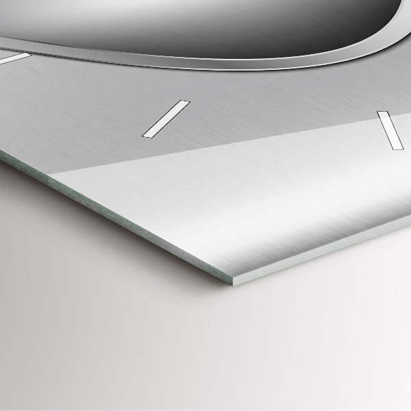 Štvorcové hodiny Šedá kovová abstrakcia