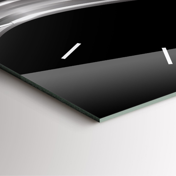 Štvorcové hodiny Black metalová abstrakcia