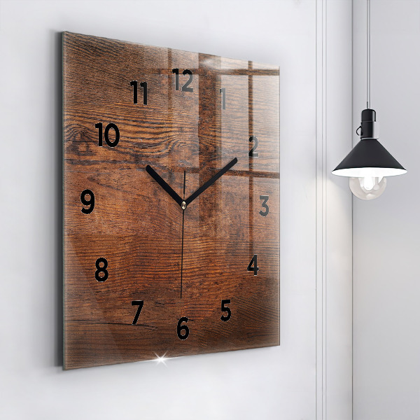 Štvorcové hodiny Staré drevo