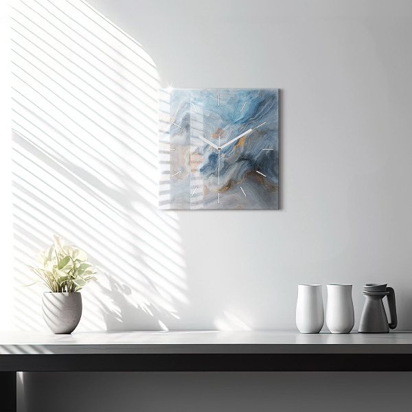 Štvorcové hodiny Mramorový vzor