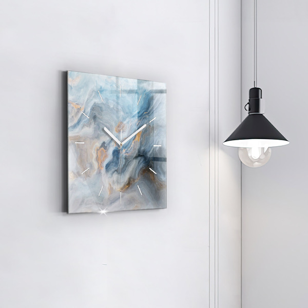 Štvorcové hodiny Mramorový vzor