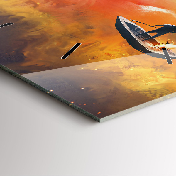 Štvorcové hodiny Abstraktný obraz