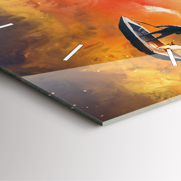 Štvorcové hodiny Abstraktný obraz