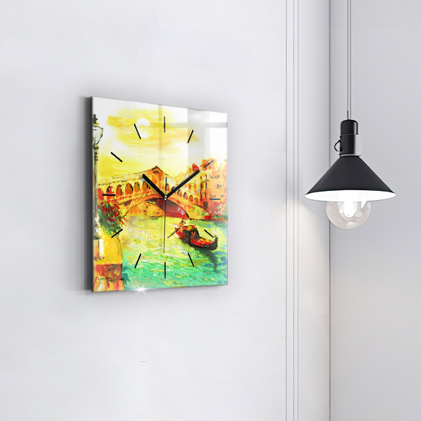 Štvorcové hodiny Benátsky most Rialto