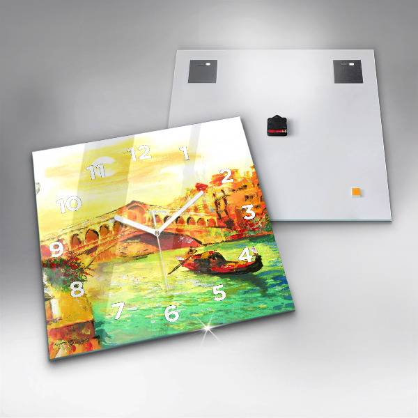 Štvorcové hodiny Benátsky most Rialto