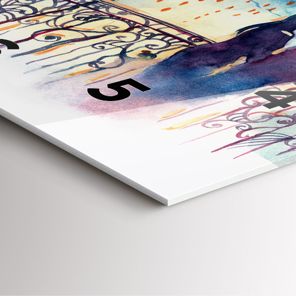 Štvorcové hodiny Ľudia v akvarelu