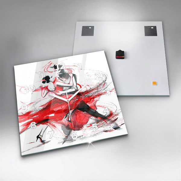 Štvorcové hodiny Tanečný pár