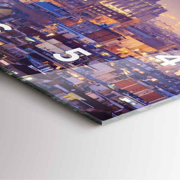 Štvorcové hodiny Pohľad na Barcelonu