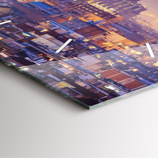 Štvorcové hodiny Pohľad na Barcelonu