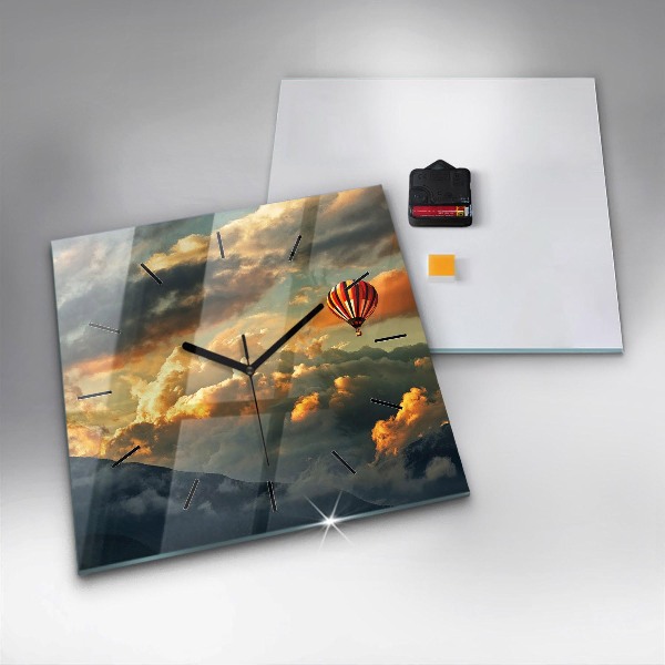 Štvorcové hodiny Let balónom v oblakoch