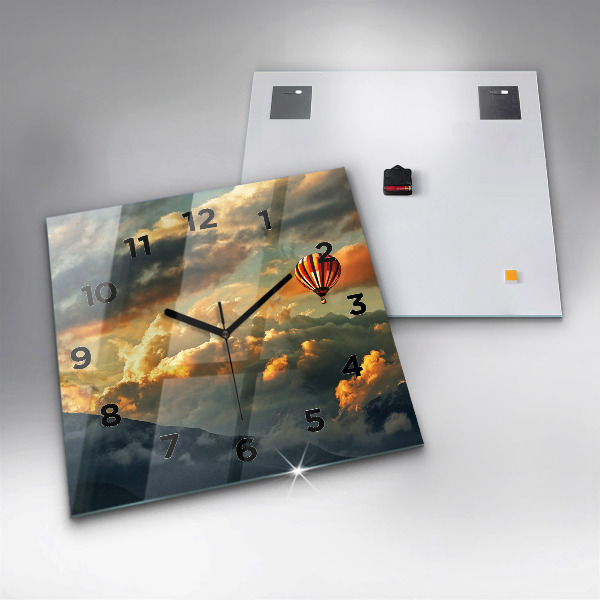Štvorcové hodiny Let balónom v oblakoch