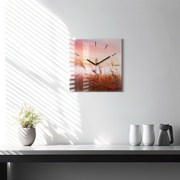 Štvorcové hodiny Hmlisté ráno