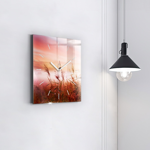 Štvorcové hodiny Hmlisté ráno