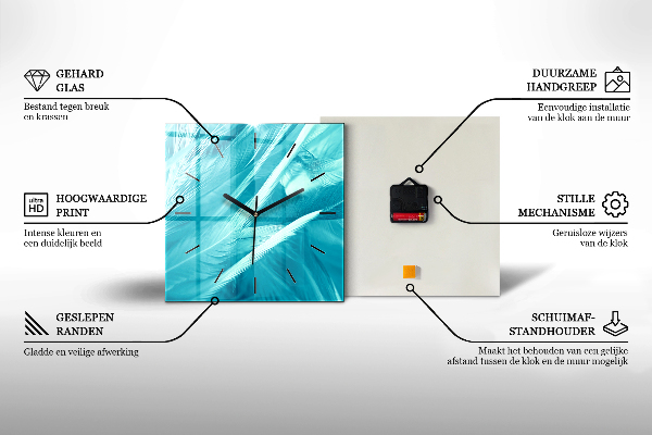 Štvorcové hodiny Hmlisté ráno
