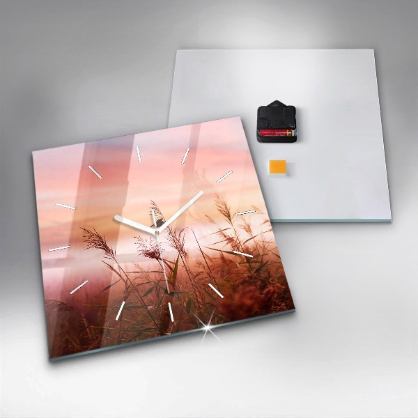 Štvorcové hodiny Hmlisté ráno