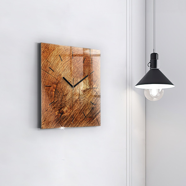 Štvorcové hodiny Starý kmeň stromu