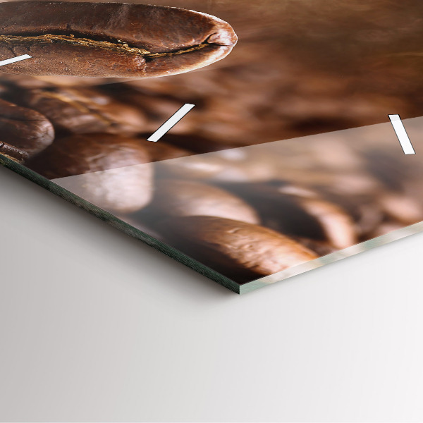 Štvorcové hodiny Kávové zrná