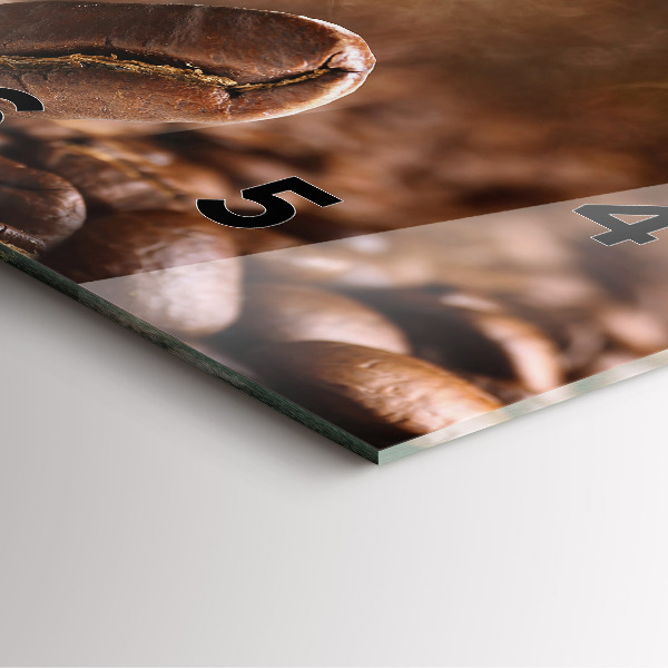 Štvorcové hodiny Kávové zrná