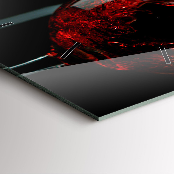 Štvorcové hodiny Fľaša vína