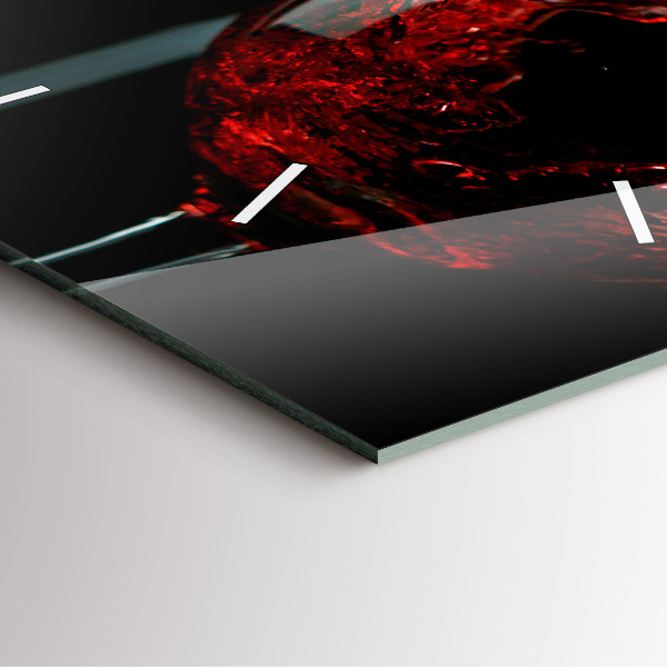 Štvorcové hodiny Fľaša vína