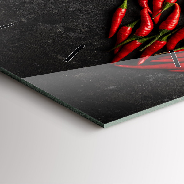 Štvorcové hodiny Srdce vyrobené z papriky