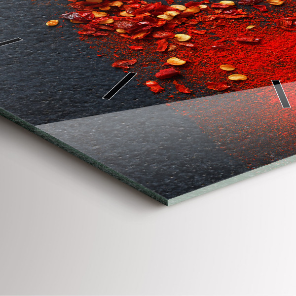 Štvorcové hodiny Korenie z červenej papriky