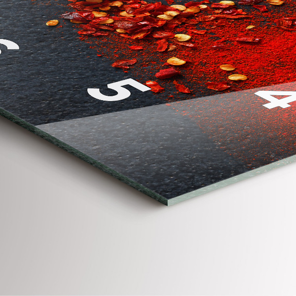 Štvorcové hodiny Korenie z červenej papriky