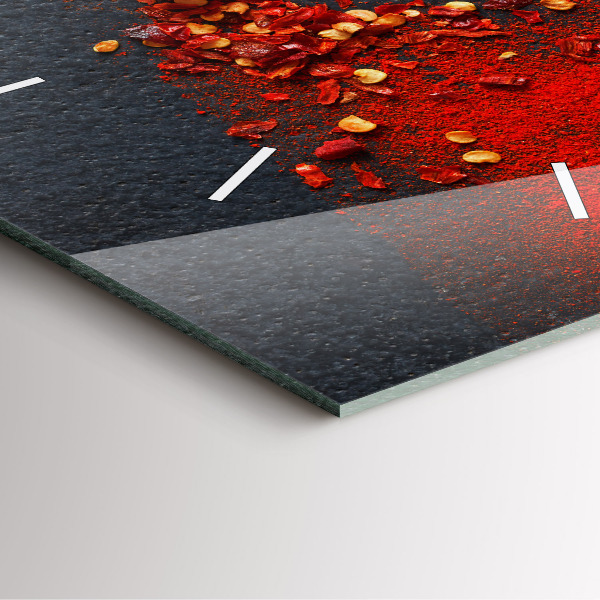 Štvorcové hodiny Korenie z červenej papriky