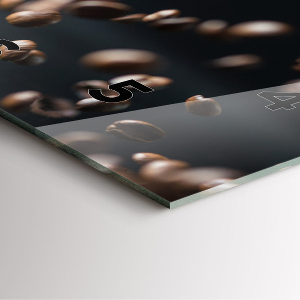 Štvorcové hodiny Kávové zrná