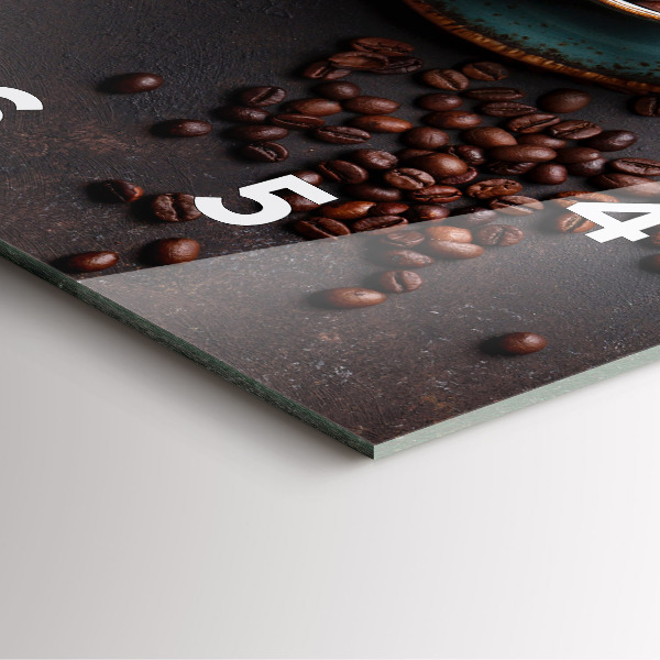 Štvorcové hodiny Šálka kávy