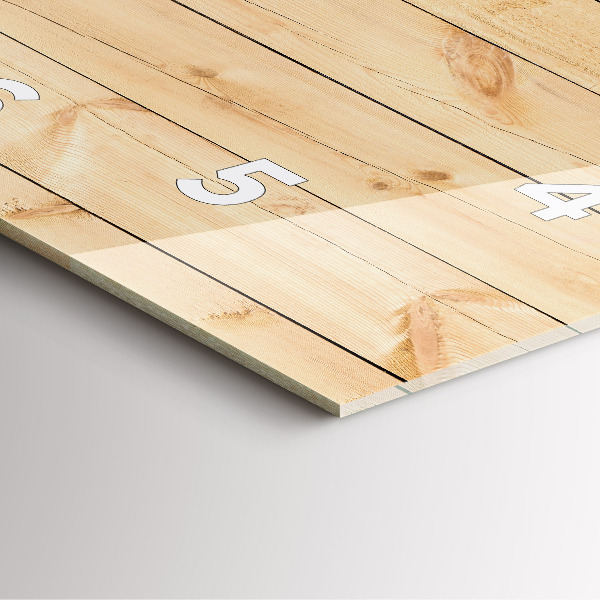 Štvorcové hodiny Drevené dosky