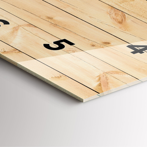 Štvorcové hodiny Drevené dosky