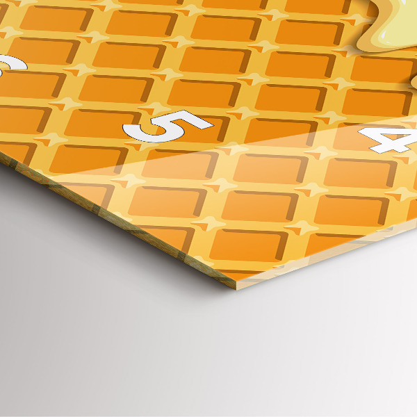 Štvorcové hodiny Vafle a zmrzlina