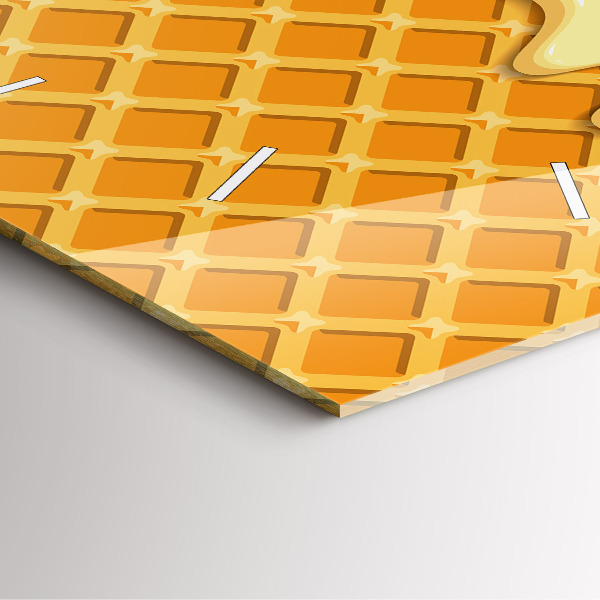 Štvorcové hodiny Vafle a zmrzlina