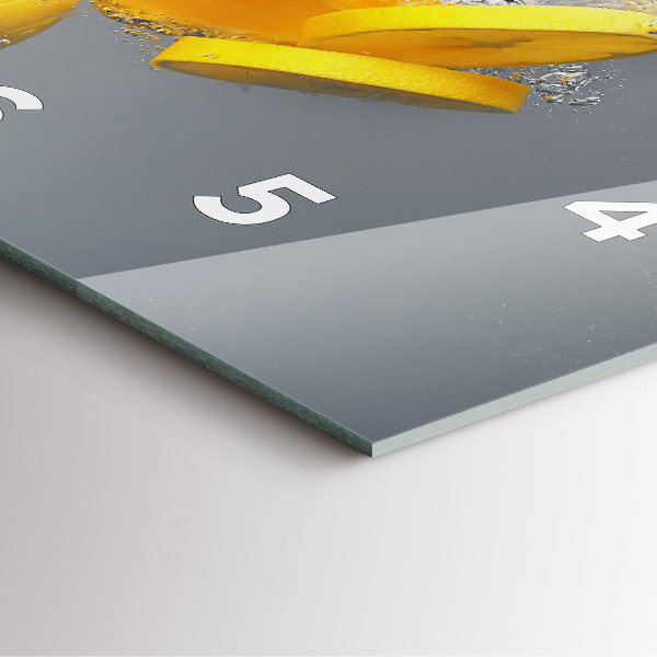 Štvorcové hodiny Citrusové plody vo vode