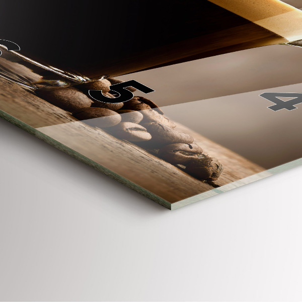 Štvorcové hodiny Šálka kávy