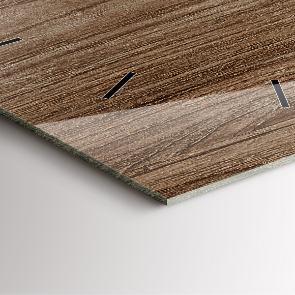 Štvorcové hodiny Tmavé drevo