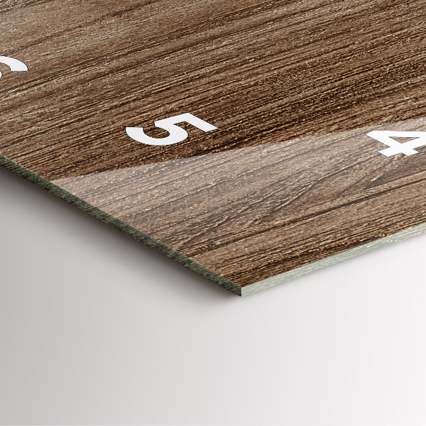 Štvorcové hodiny Tmavé drevo